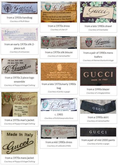 how to identofy authenti gucci vintsge label|vintage gucci labels.